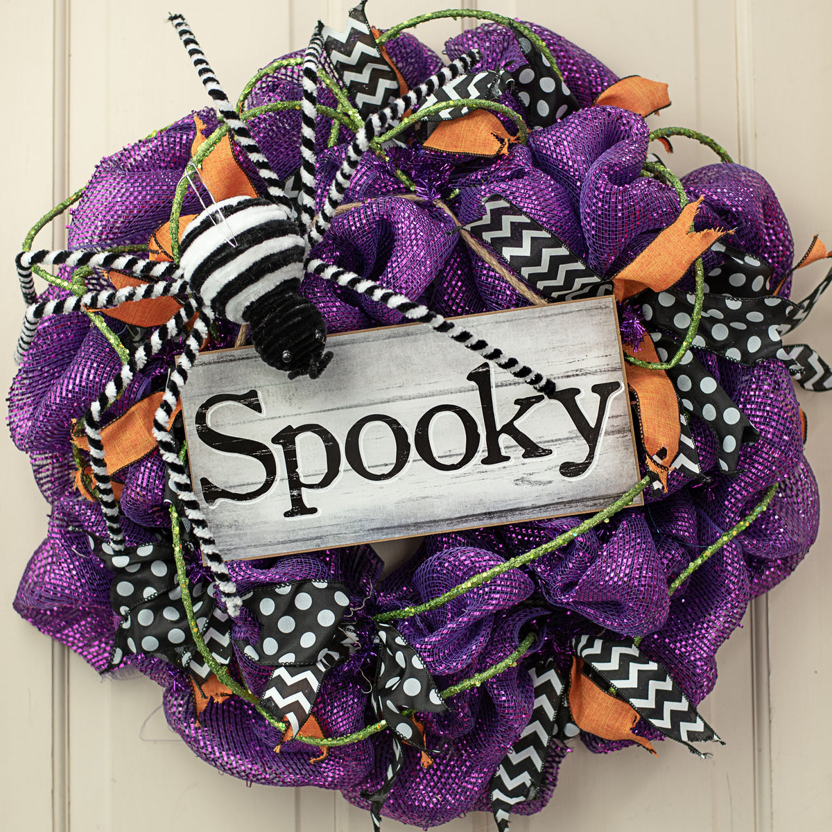17" Black & White Spider Ornament Lifestyle Photo