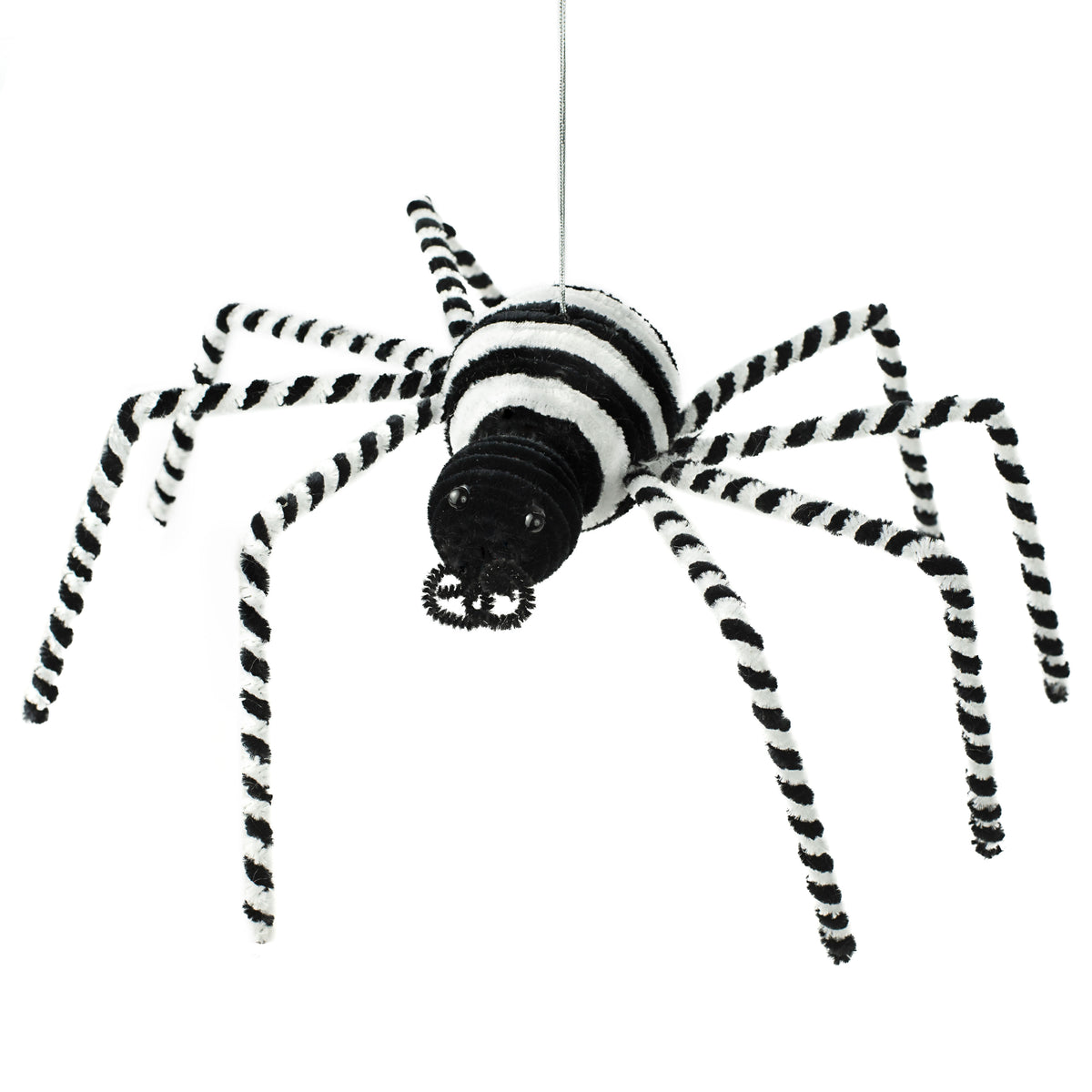 17" Black & White Spider Ornament Item Number: 56393BKWT