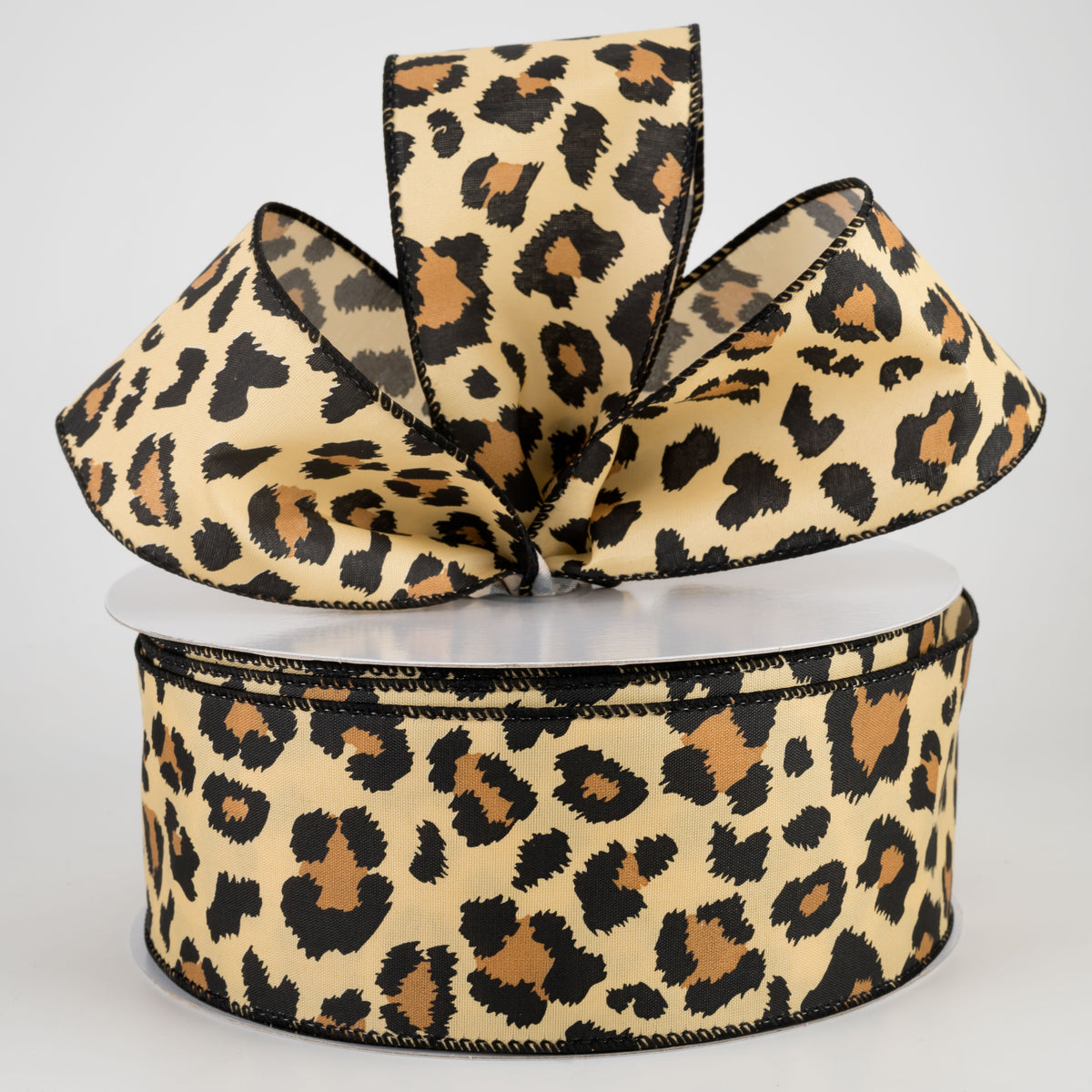 2.5" Bold Satin Cheetah Print Ribbon (50 Yards) Lifestyle Photo