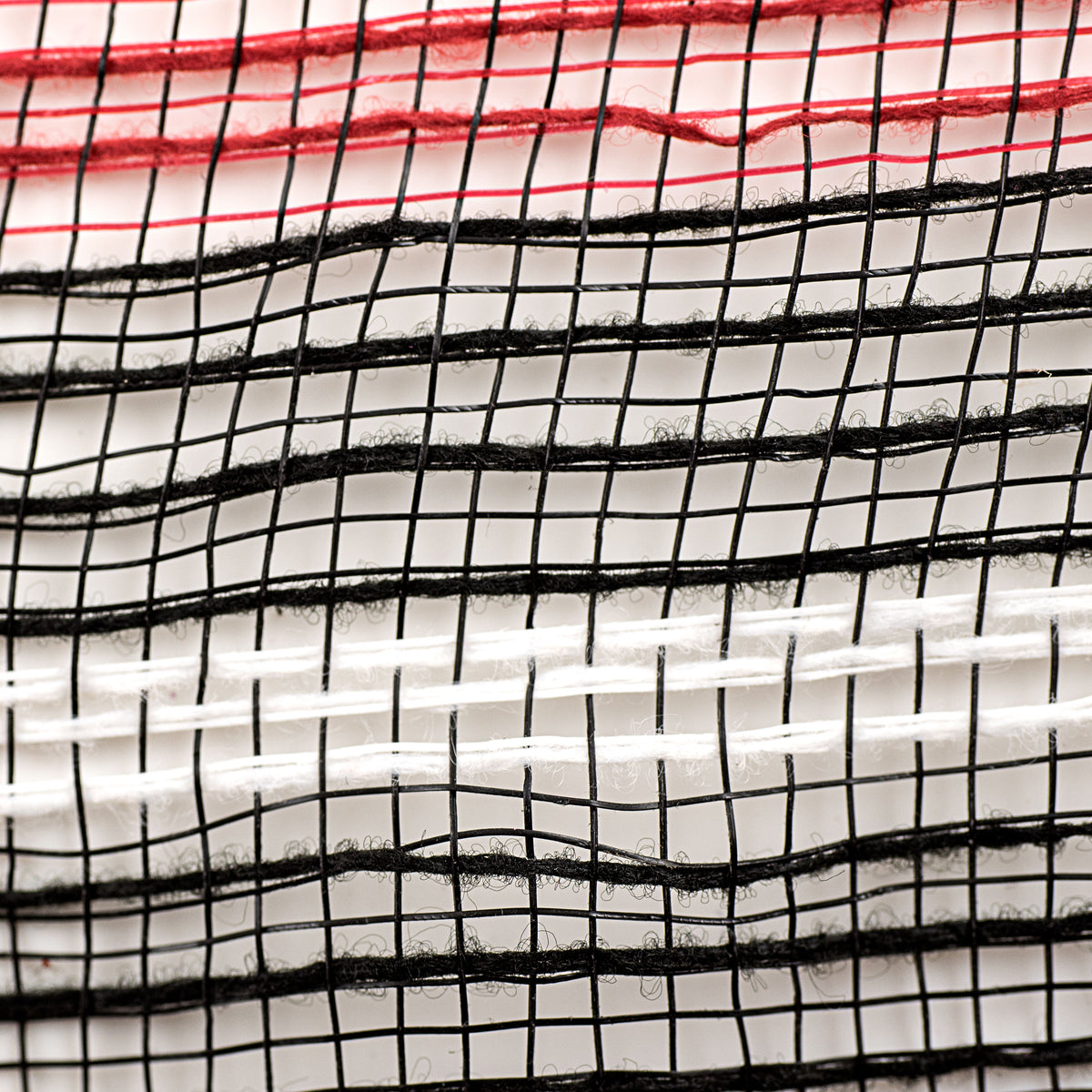 10" Bold Stripe Fabric Mesh: Red, Black, White detail photo 3