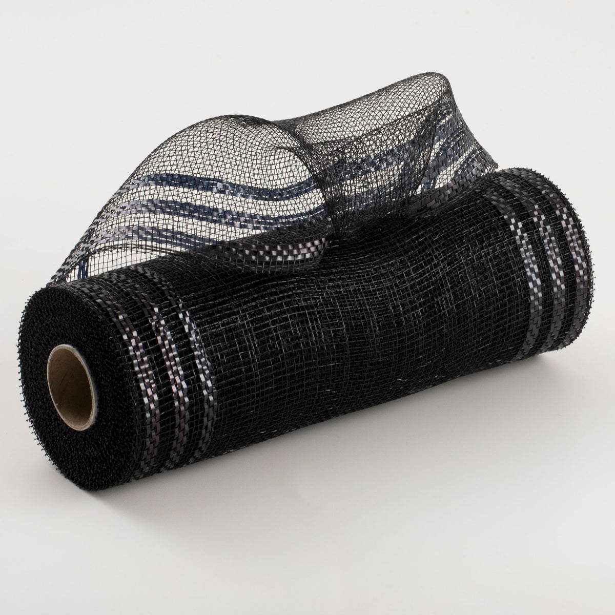 10" Border Stripe Metallic Mesh: Black Item Number: RE850202