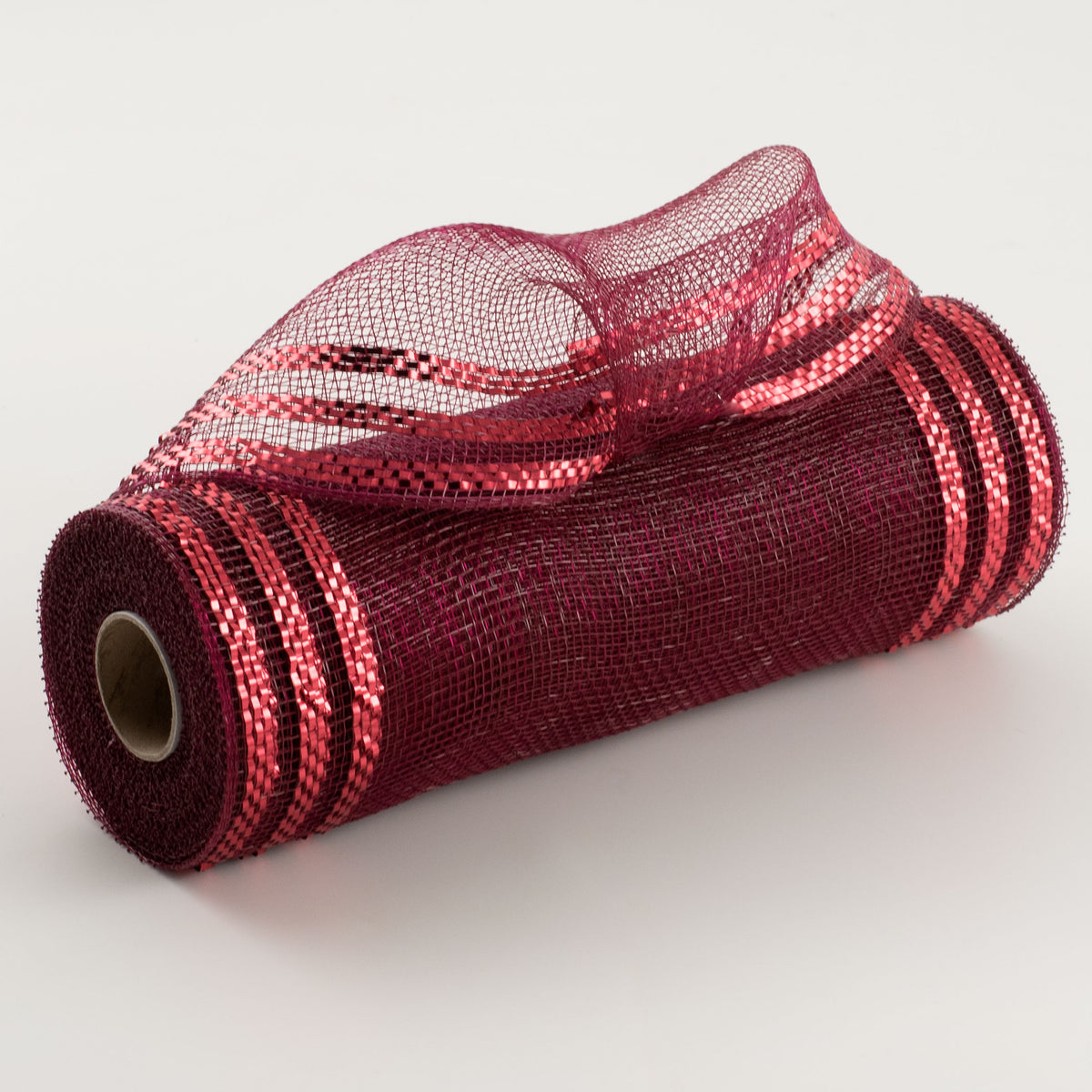 10" Border Stripe Metallic Mesh: Burgundy & Red Item Number: RE850261