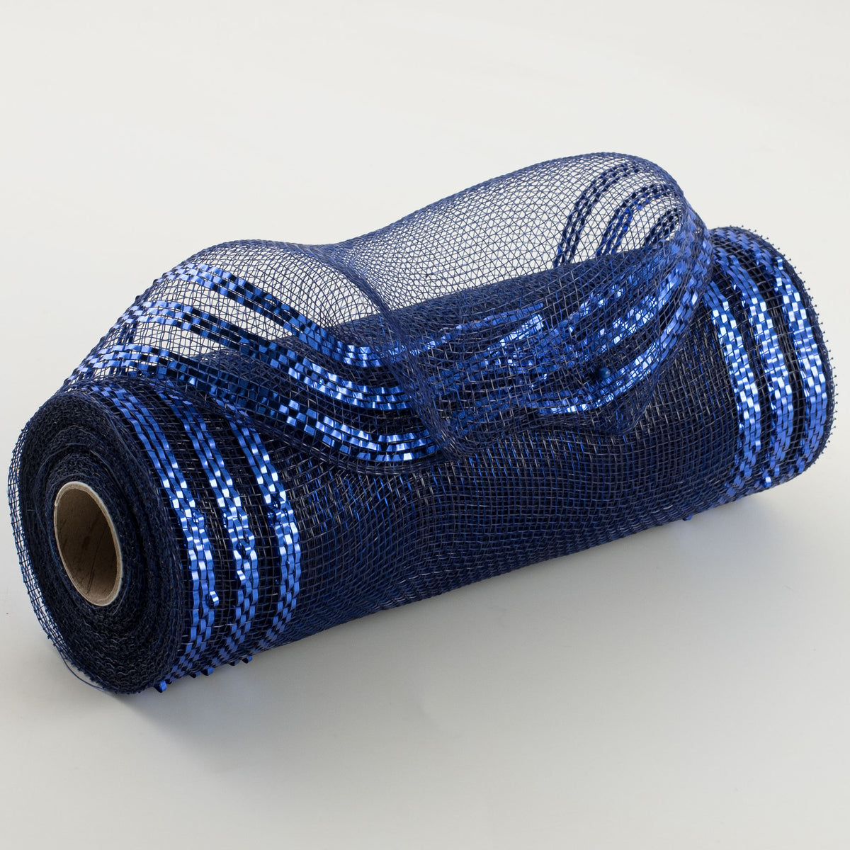 10" Border Stripe Metallic Mesh: Navy & Royal Blue Item Number: RE850219