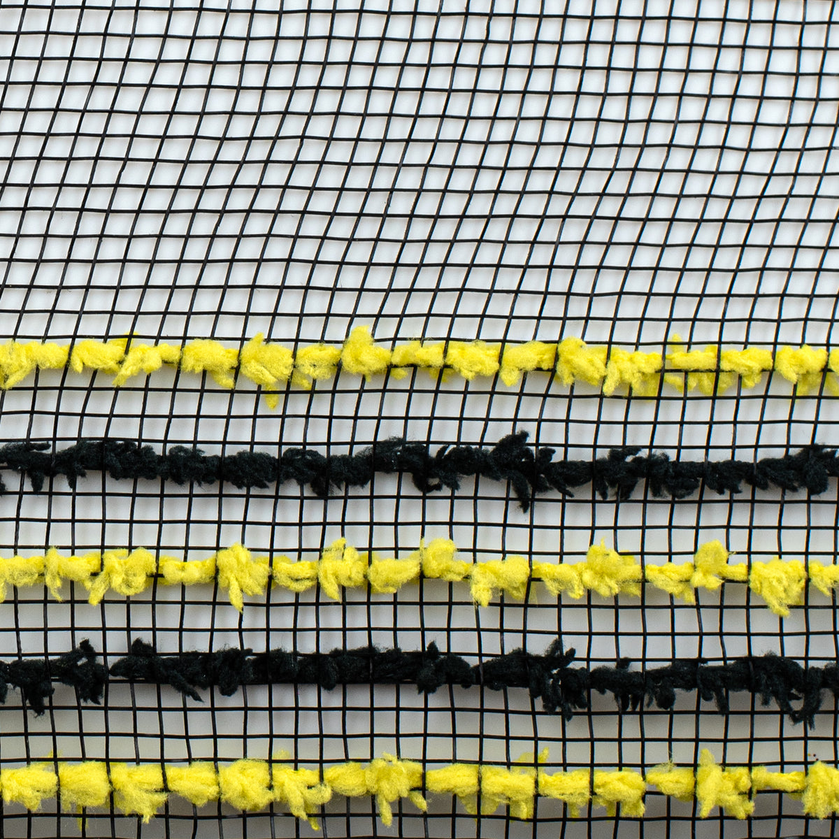 10" Border Stripe Snowdrift Mesh: Black, Black, Yellow detail photo 3