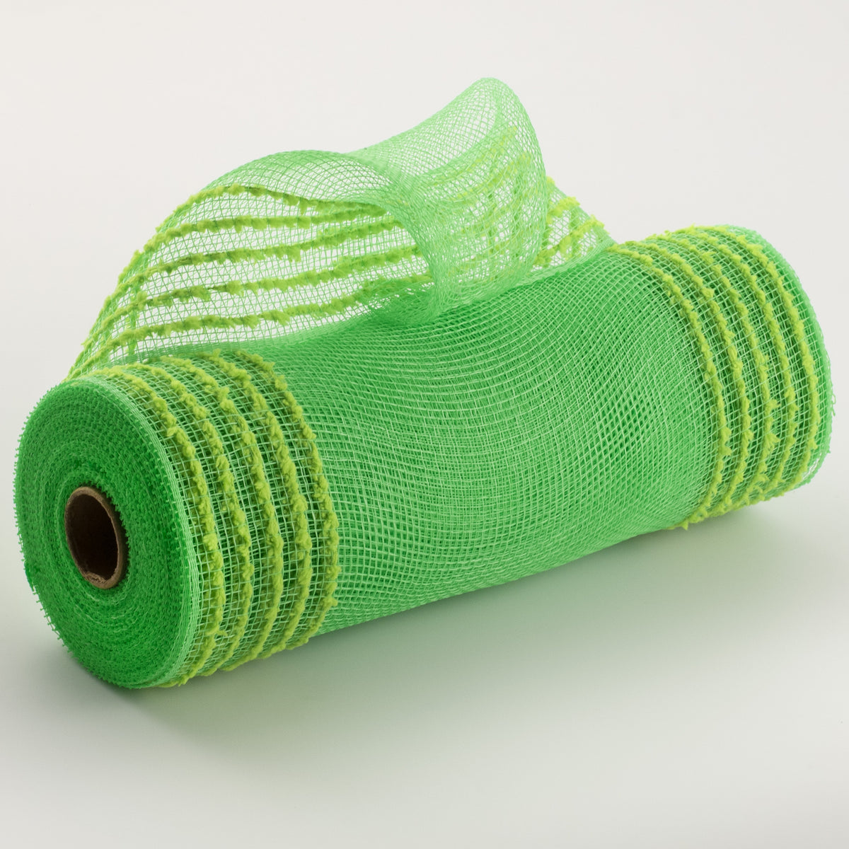 10" Border Stripe Snowdrift Mesh: Lime Green Item Number: RY811430