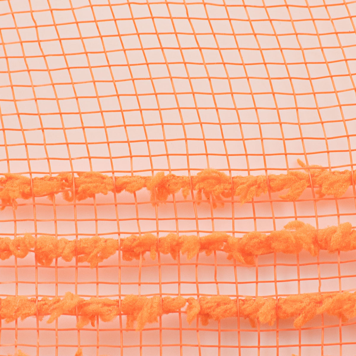 10" Border Stripe Snowdrift Mesh: Orange detail photo 3