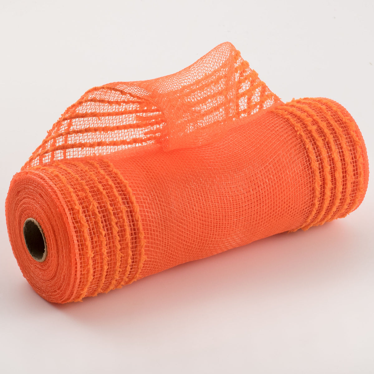 10" Border Stripe Snowdrift Mesh: Orange Item Number: RY811420