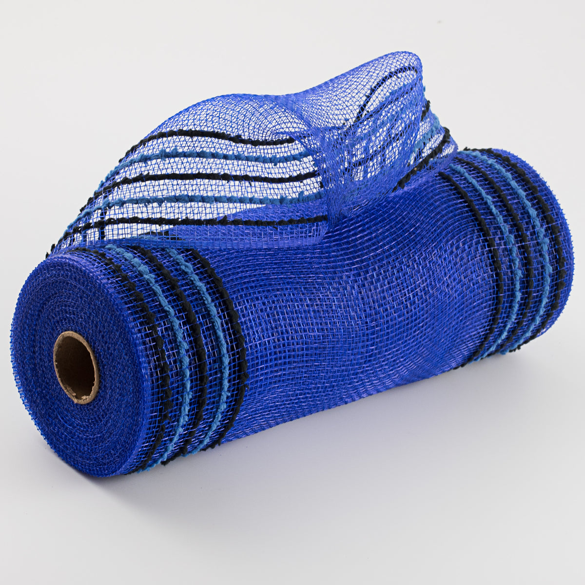 10" Border Stripe Snowdrift Mesh: Royal Blue, Blue, Black Item Number: RY8116K5