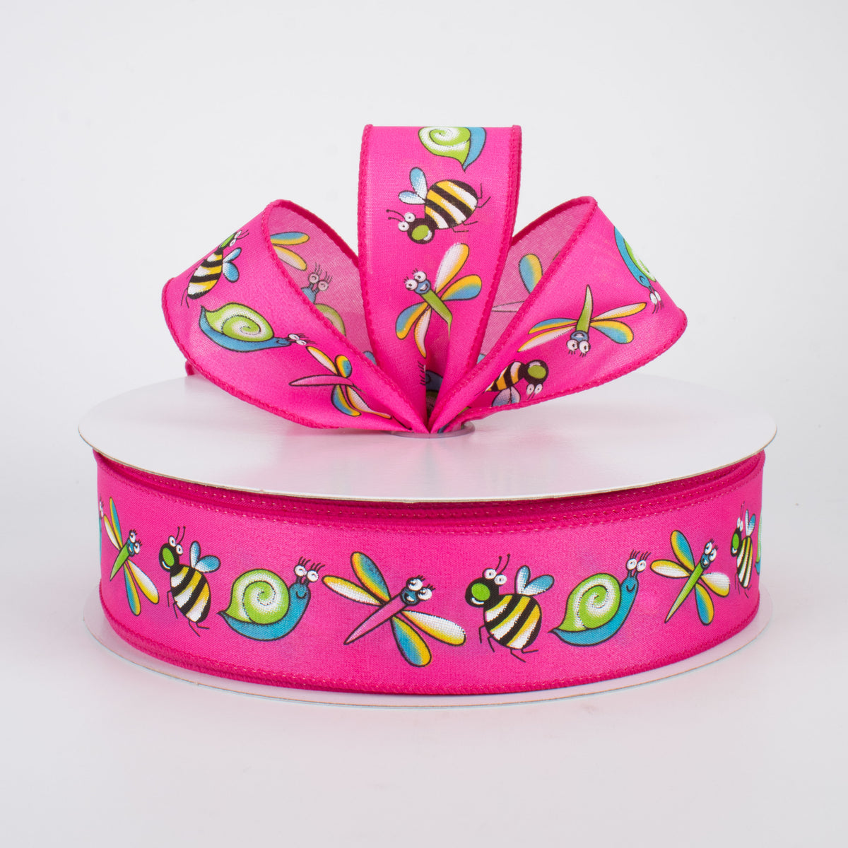 1.5" Bug Ribbon: Hot Pink (50 Yards) Lifestyle Photo