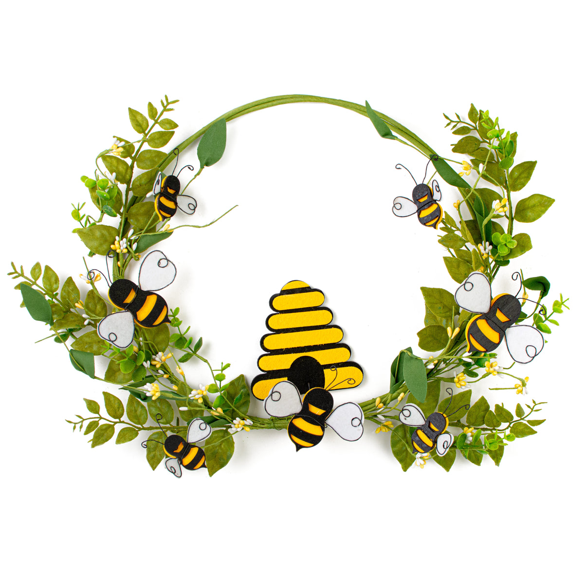22â Bumblebee & Leaves Bee Hive Wreath Item Number: 63275