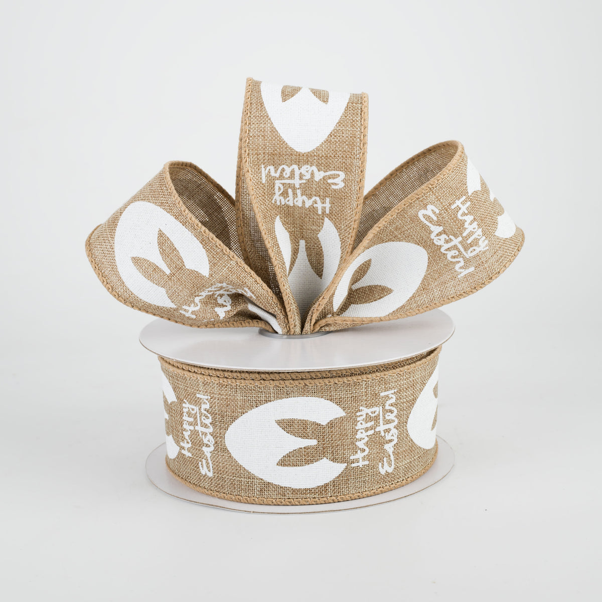 1.5" Bunny Ear Eggs Ribbon: Natural (10 Yards) Lifestyle Photo