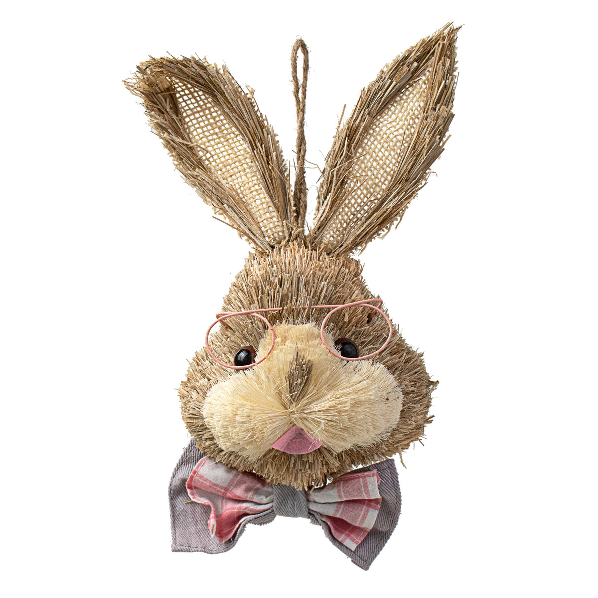 11" Bunny Head With Eye Glasses & Bow Tie: Grey Item Number: 9743605