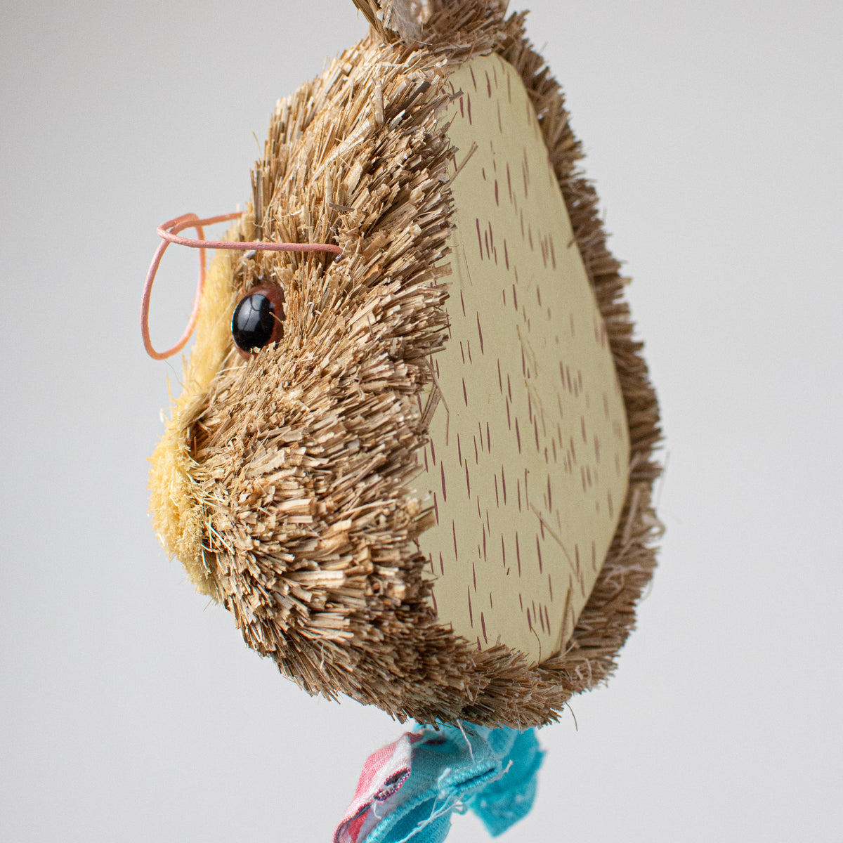 11" Bunny Head With Eye Glasses & Bow Tie: Robbin's Egg Blue detail photo 3