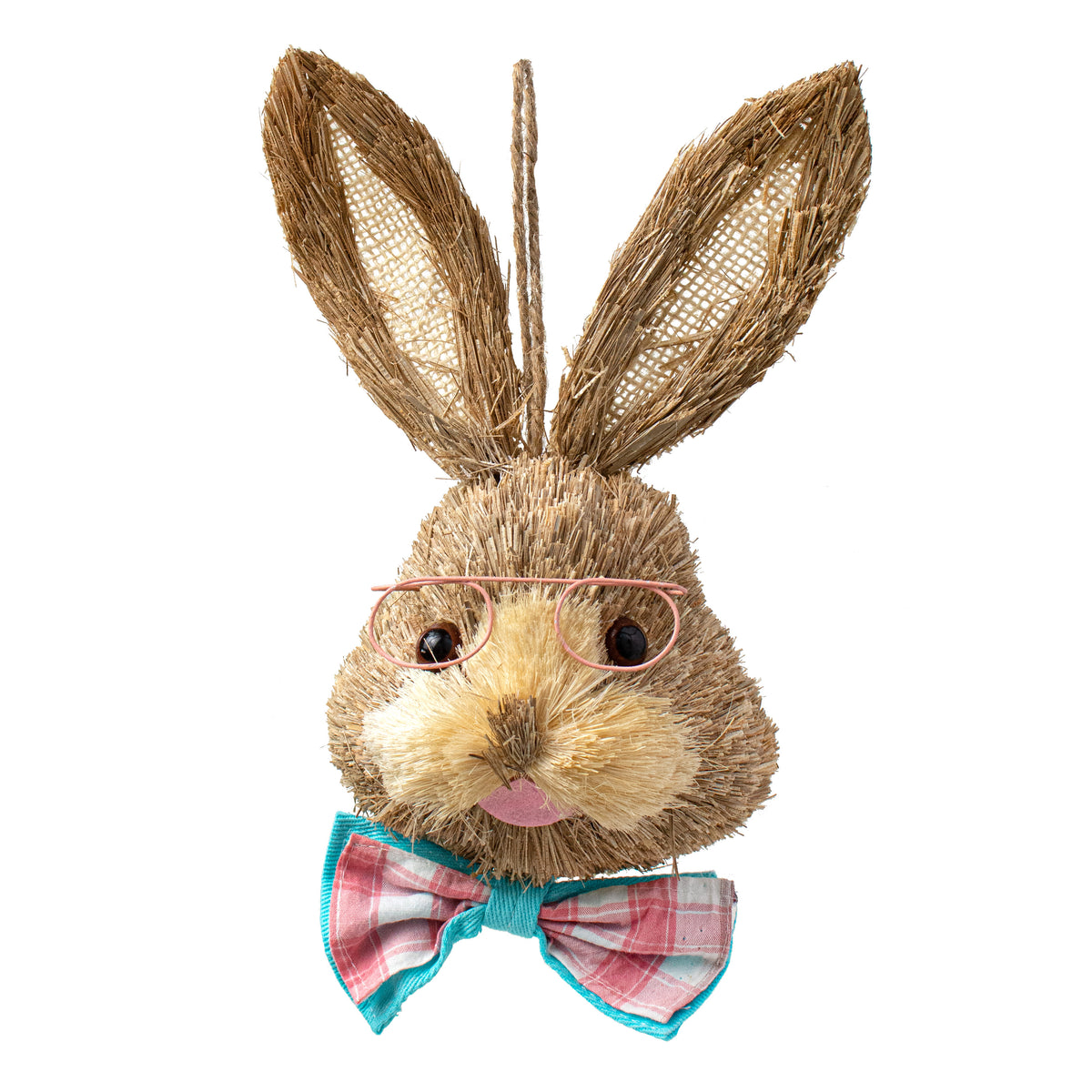 11" Bunny Head With Eye Glasses & Bow Tie: Robbin's Egg Blue Item Number: 9743605