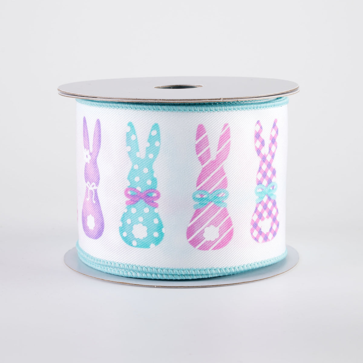 2.5" Bunny Silhouettes Ribbon: White (10 Yards) Item Number: RGF1550WT