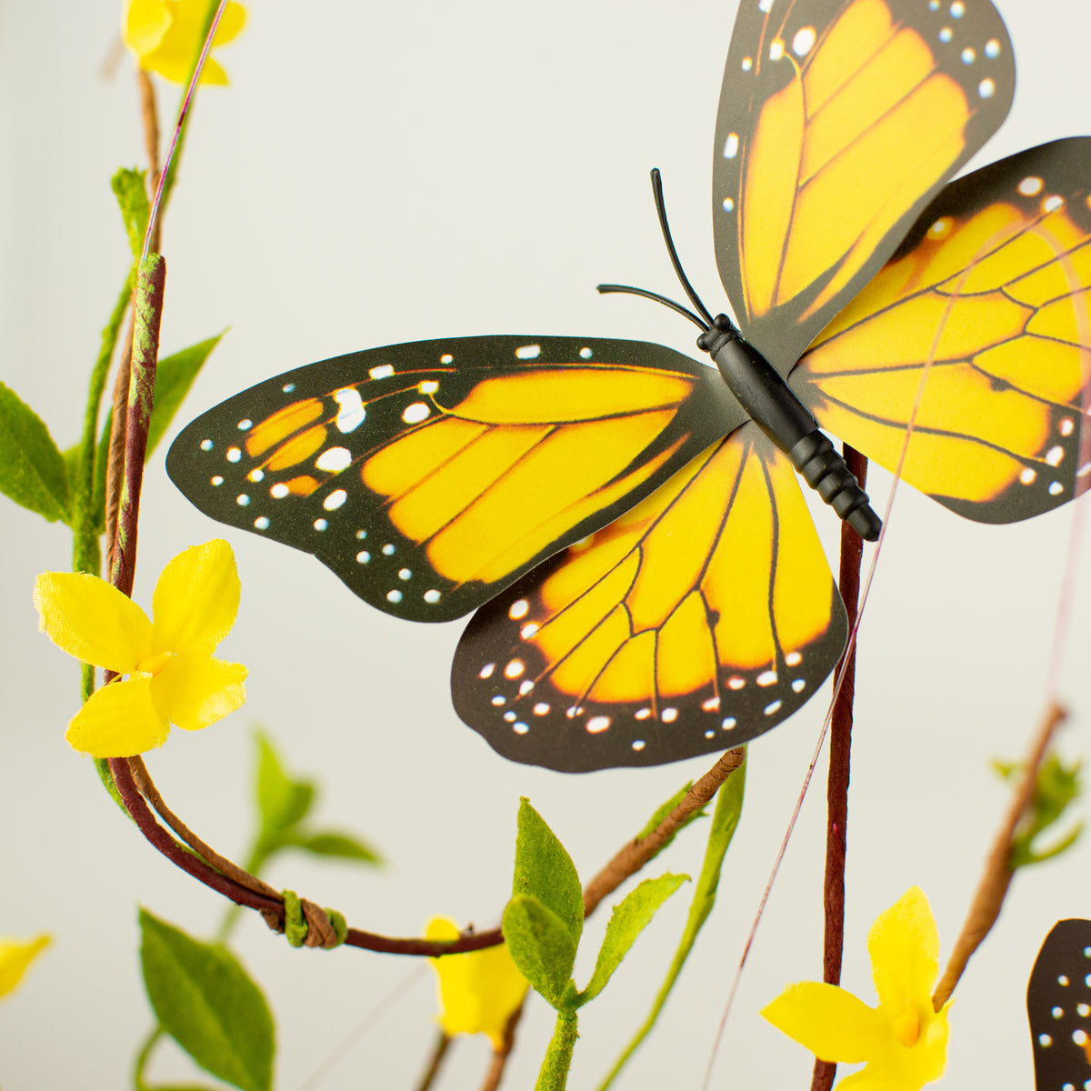 26" Butterfly Twig Spray: Yellow Lifestyle Photo