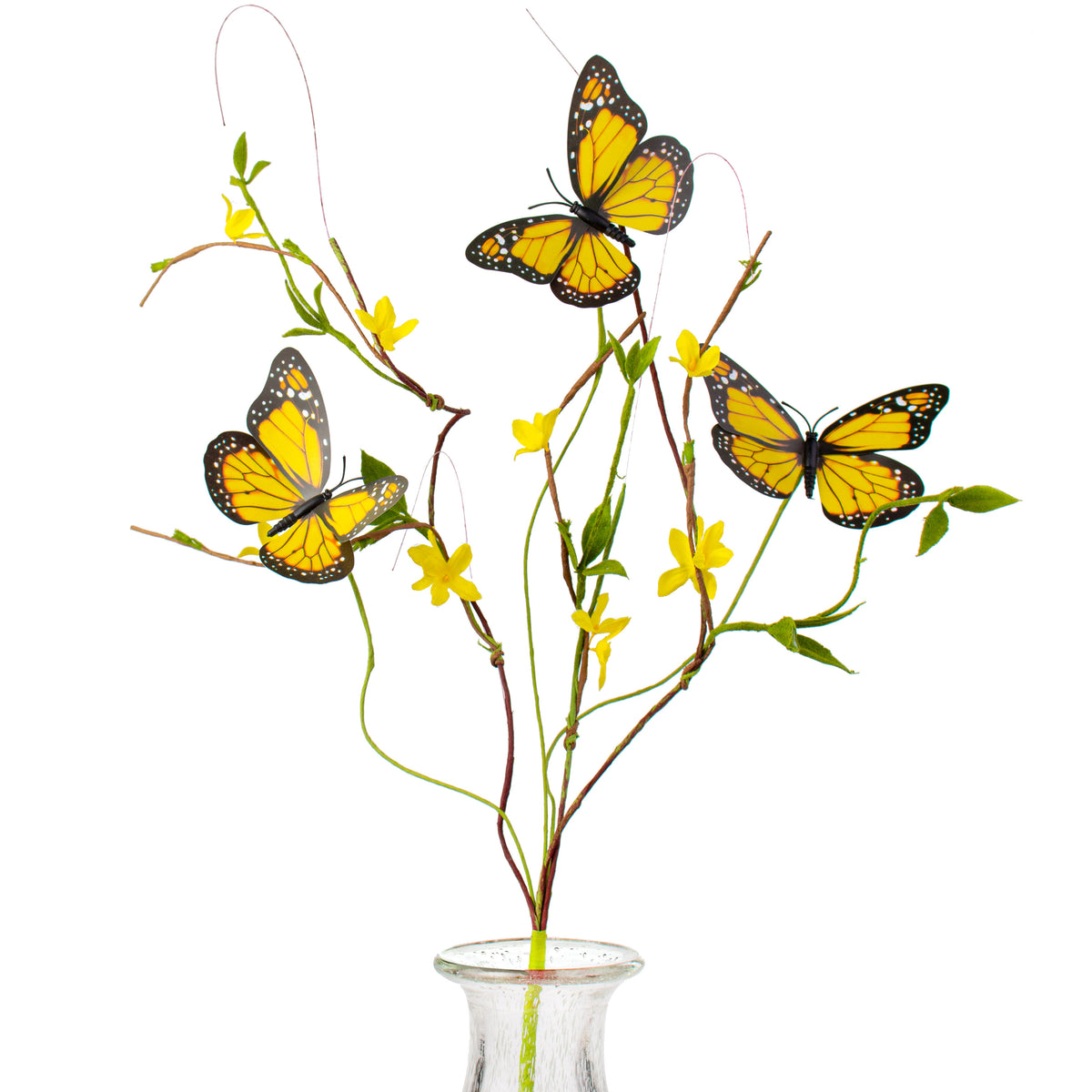 26" Butterfly Twig Spray: Yellow Item Number: 62474YW