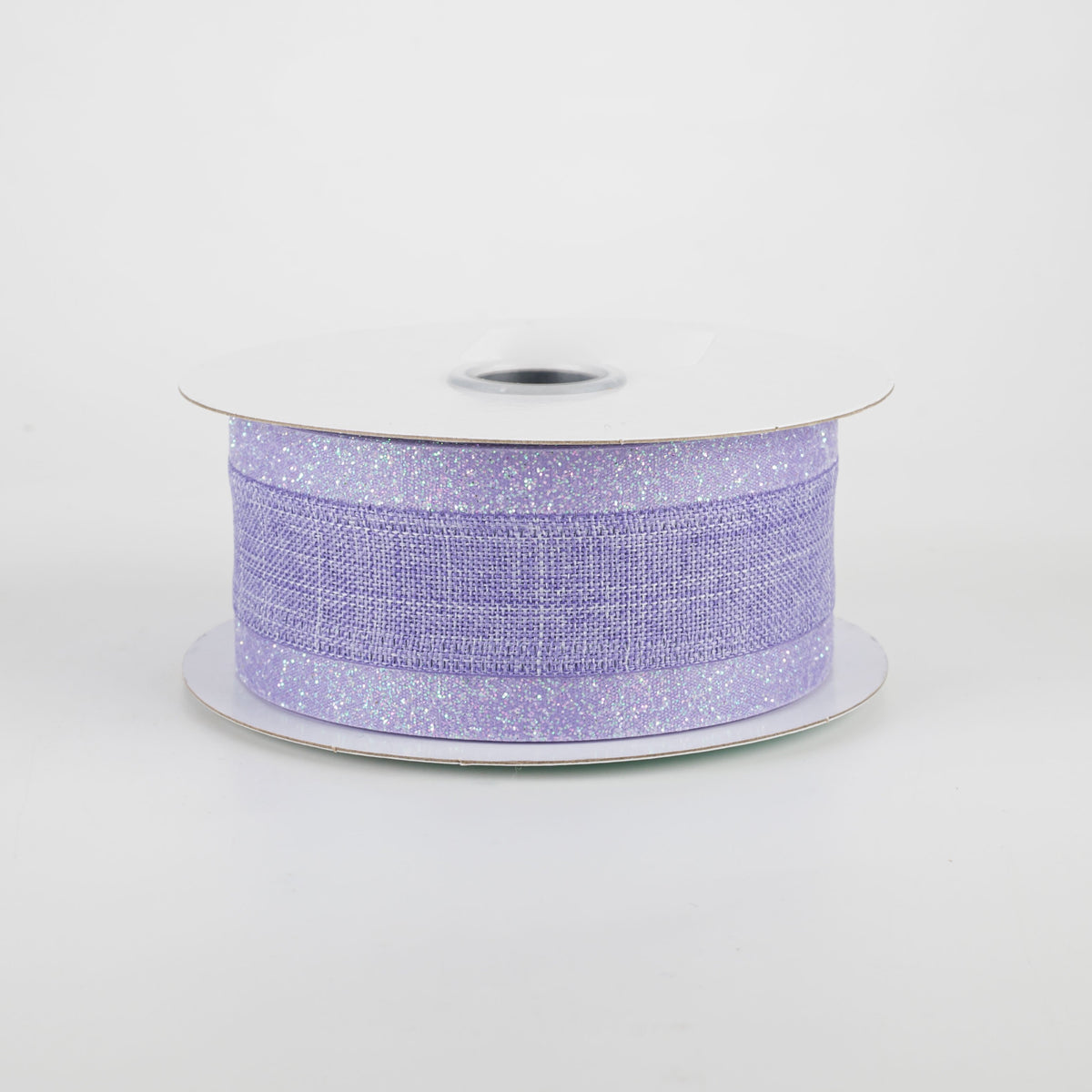 1.5" Canvas On Satin Glitter Ribbon: Lavender (10 Yards)