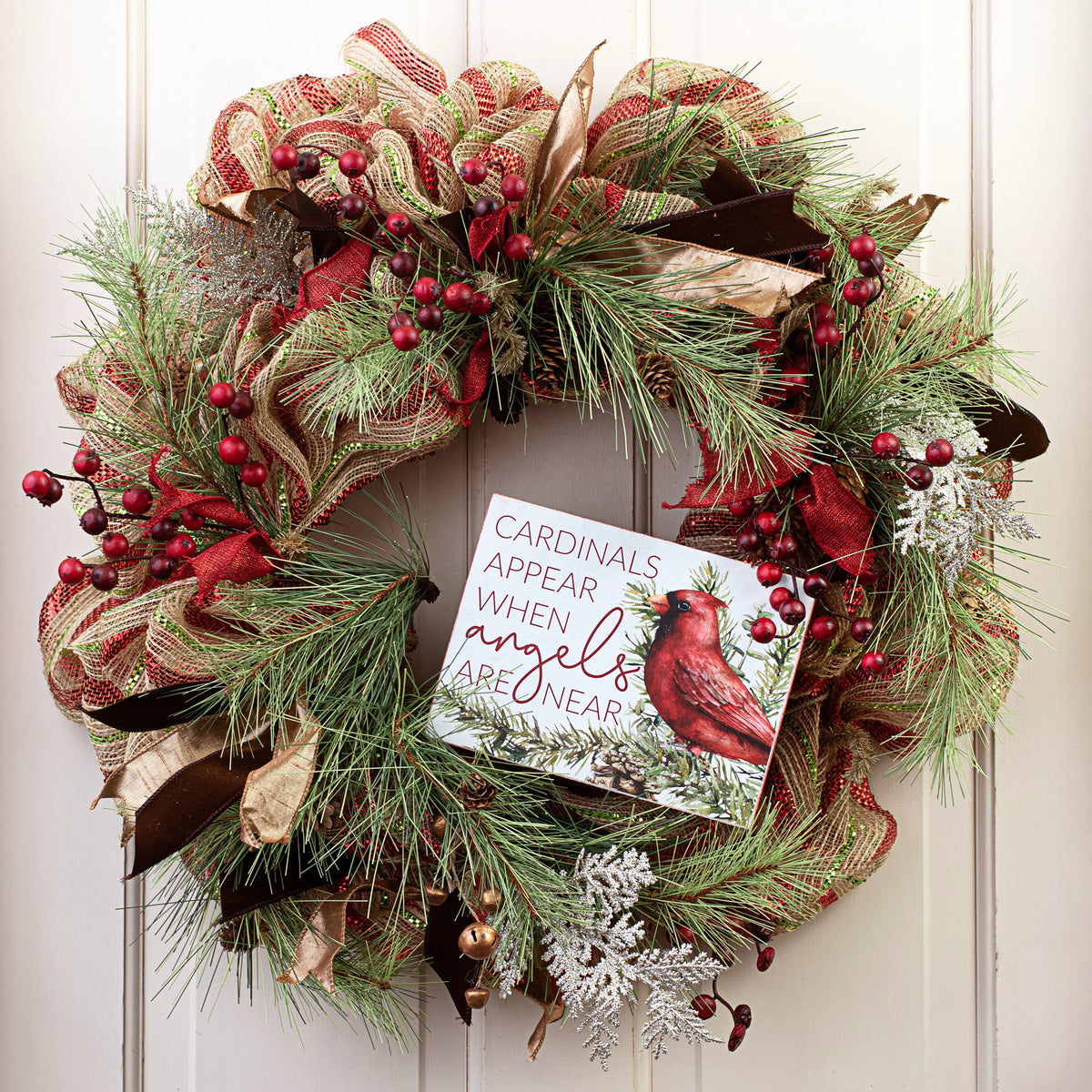 8" Cardinal Angels Box Sign Lifestyle Photo