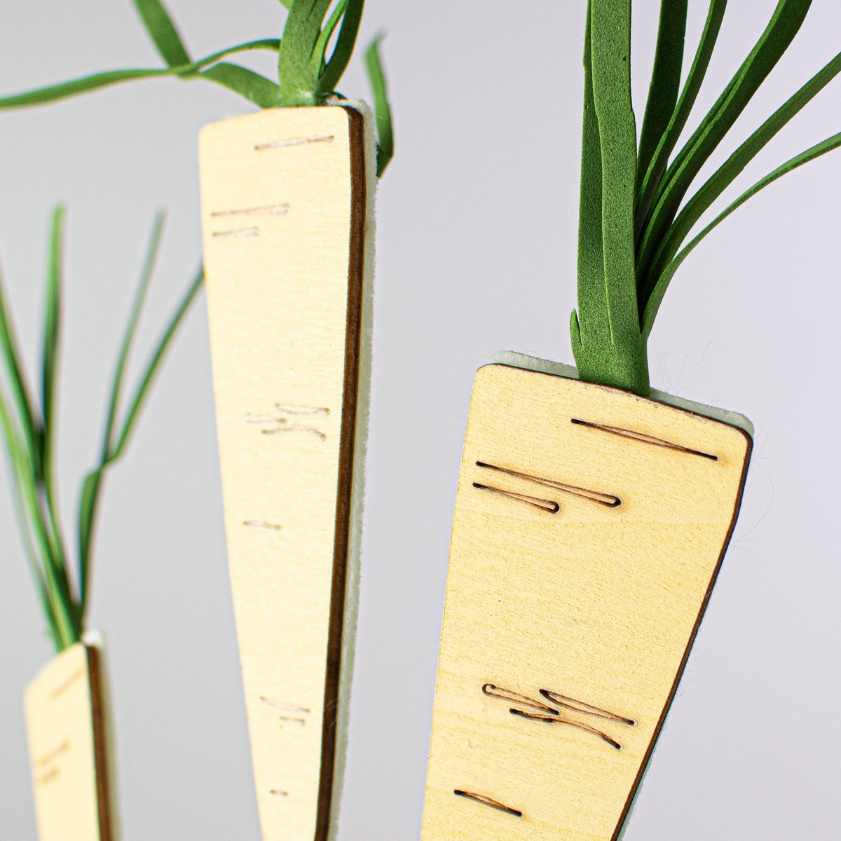 12" Carrot Wooden Cutout Pick: Cream Lifestyle Photo