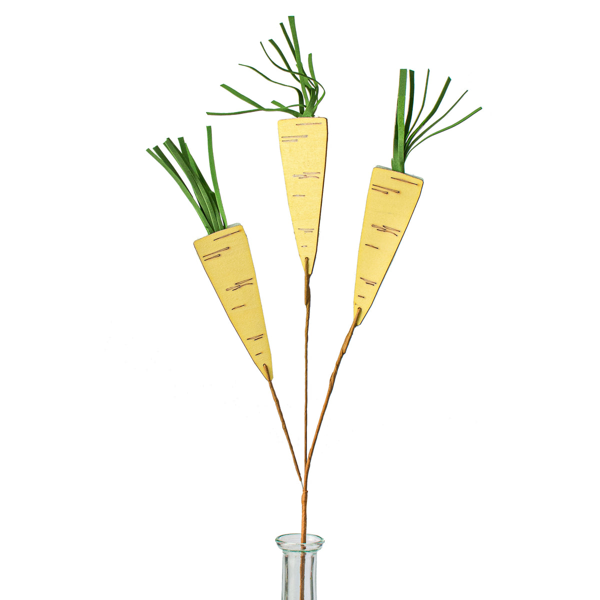 12" Carrot Wooden Cutout Pick: Cream Item Number: 63856-CR