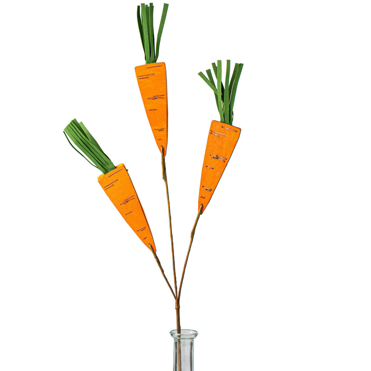 12" Carrot Wooden Cutout Pick: Orange Item Number: 63856-OR