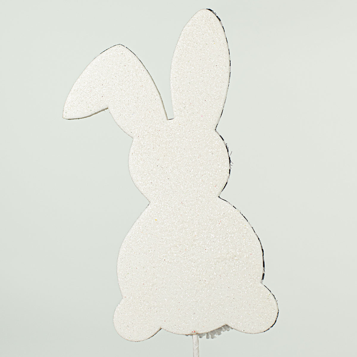 21" Check Bunny Pom Pom Tail Pick: Black detail photo 3