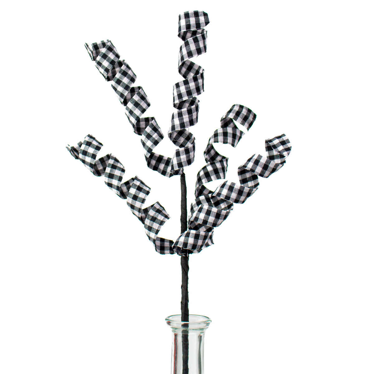 16" Check Curly Pick: Black & White Item Number: 62596BKWT