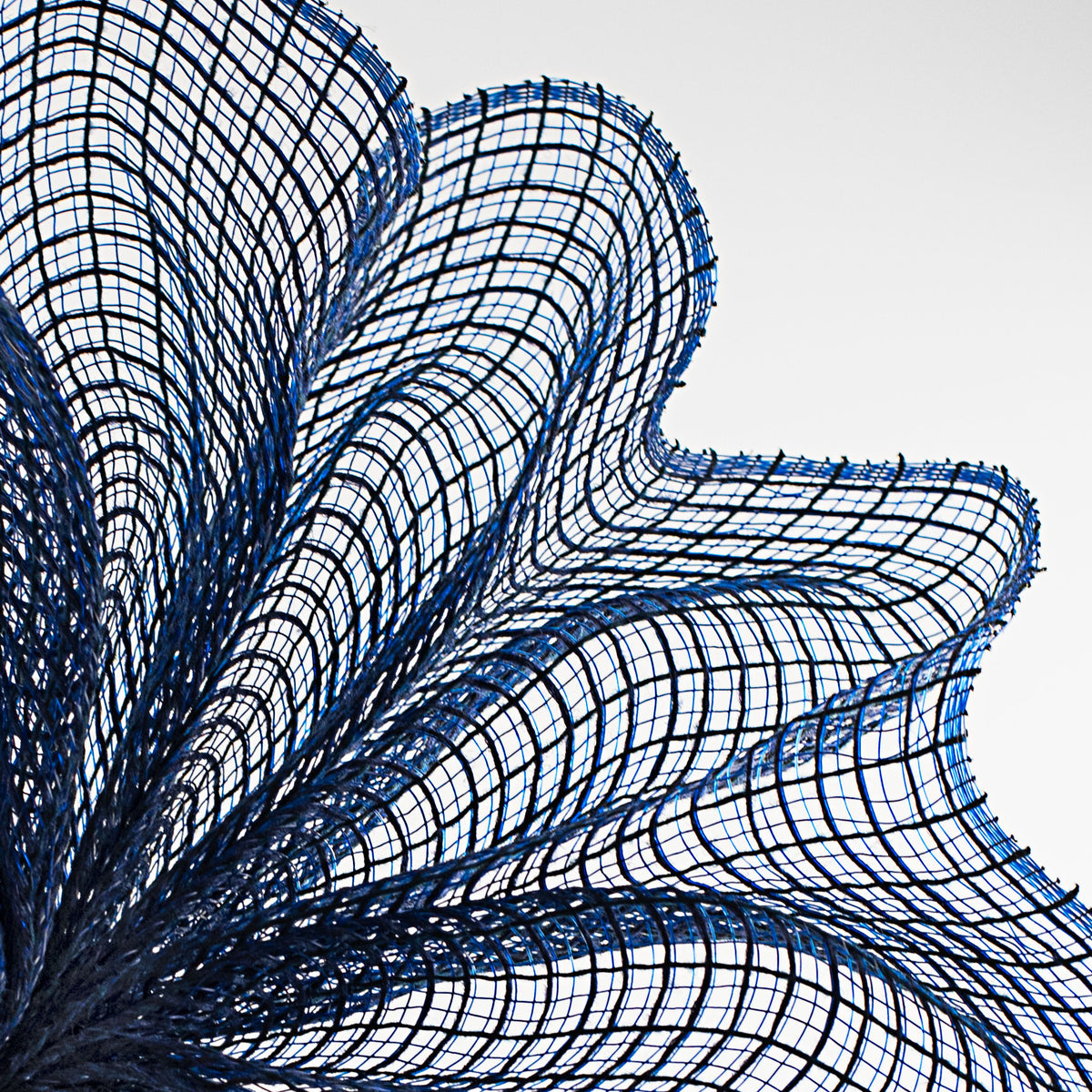 10" Check Fabric Mesh: Navy Blue Lifestyle Photo