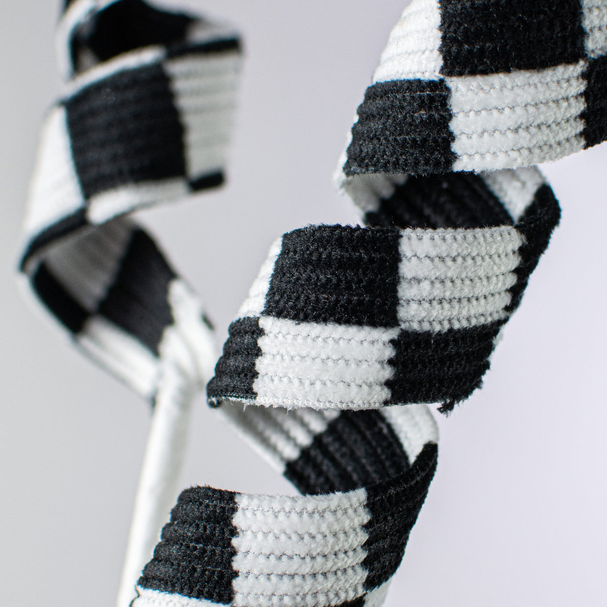 24" Checker Curly Spray: Black & White Lifestyle Photo