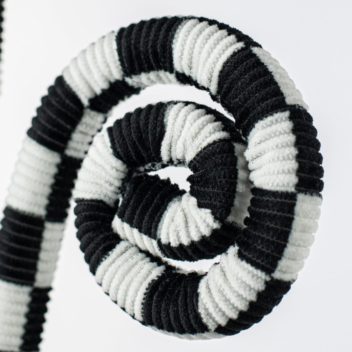 28" Checker Curly Spray: Black & White Lifestyle Photo