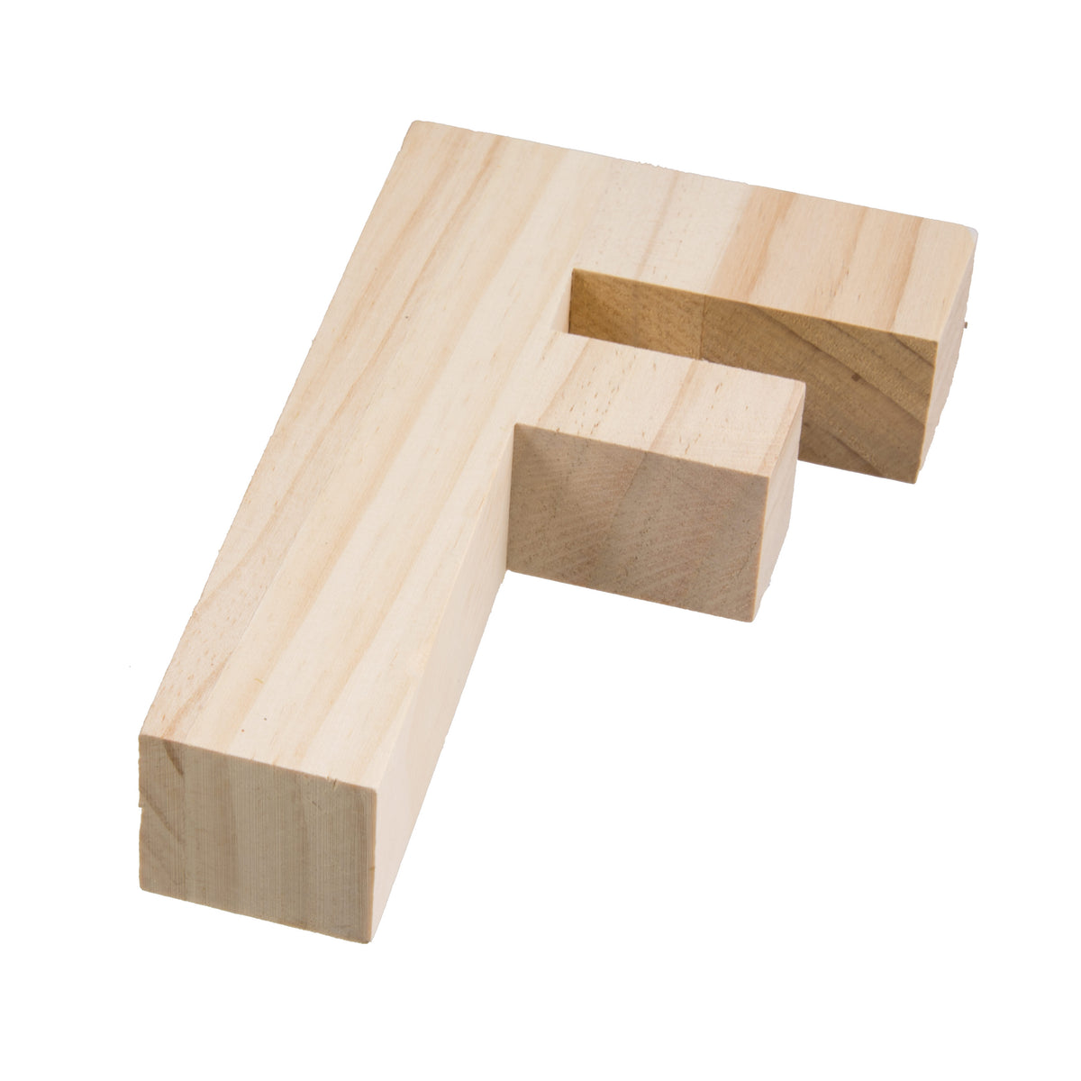 7.75" Chunky Wooden Letter: F Lifestyle Photo