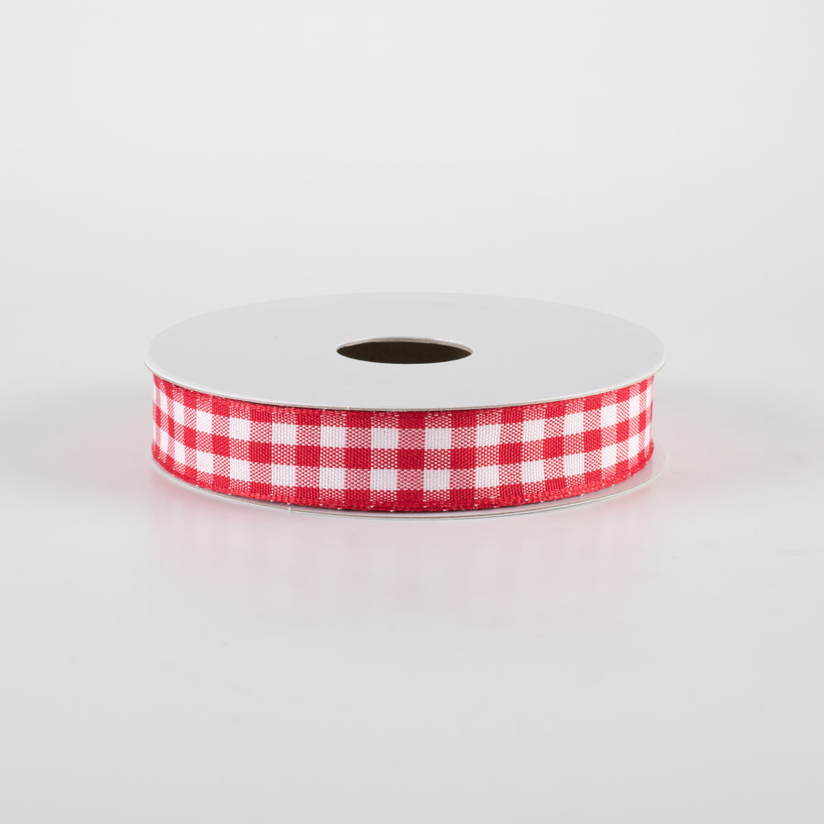 5/8" Classic Check Ribbon: Red & White (10 Yards)