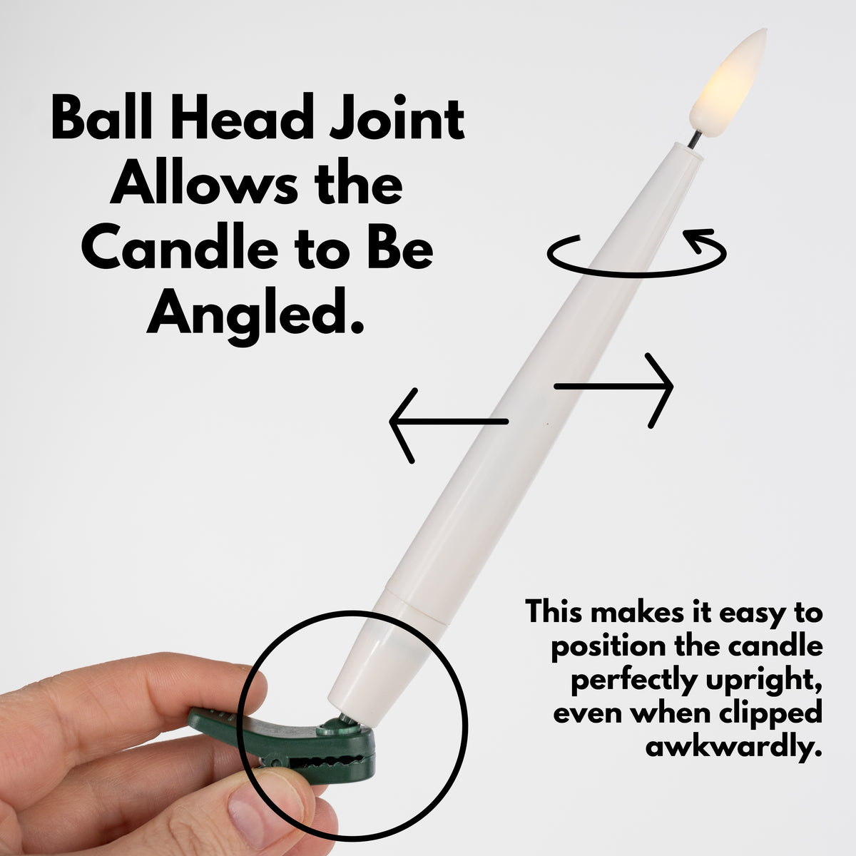 6" Clip On Lighted Candles with Remote (Box of 10) detail photo 3
