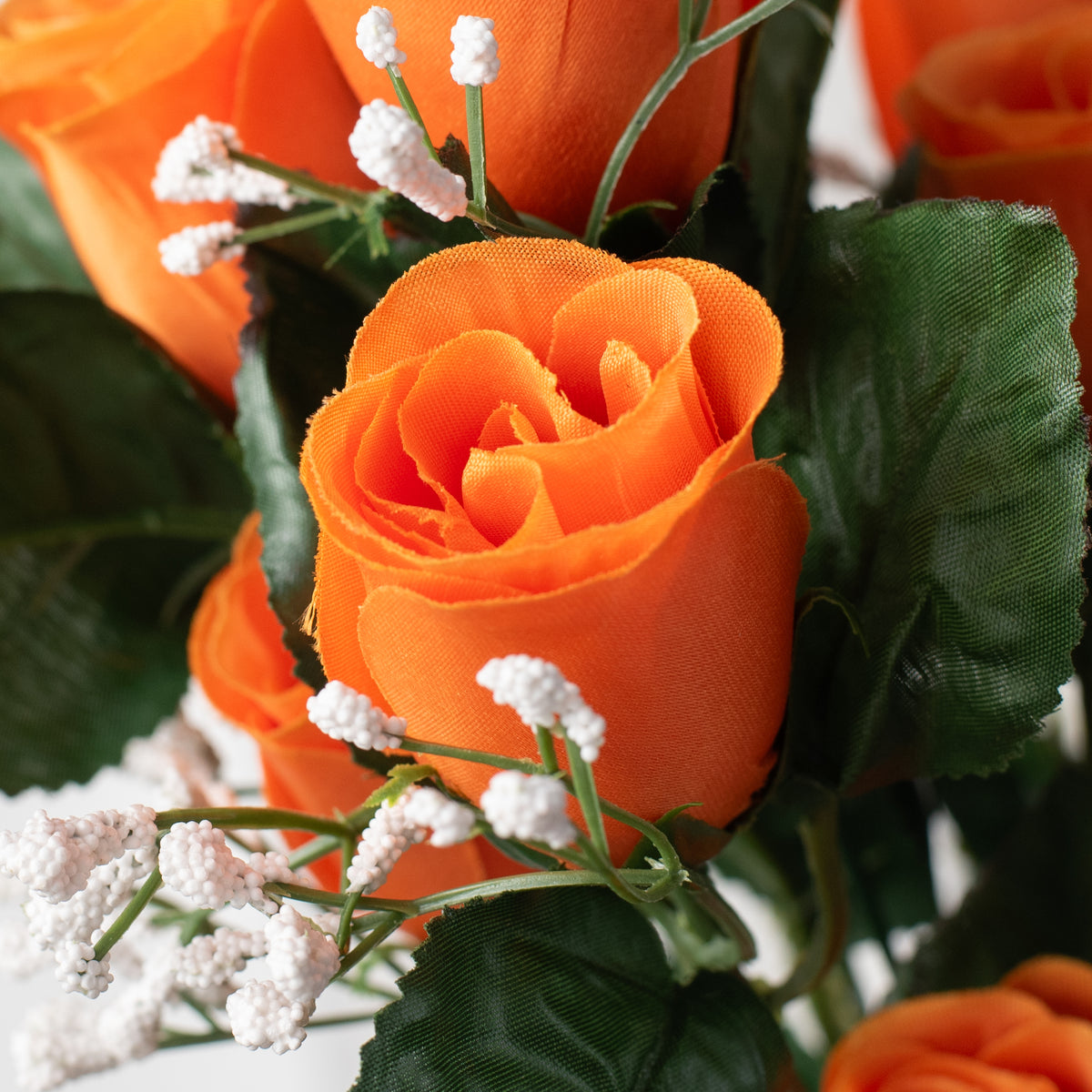 16" Colorfast Lillian Rose Bud Bush: Orange Lifestyle Photo