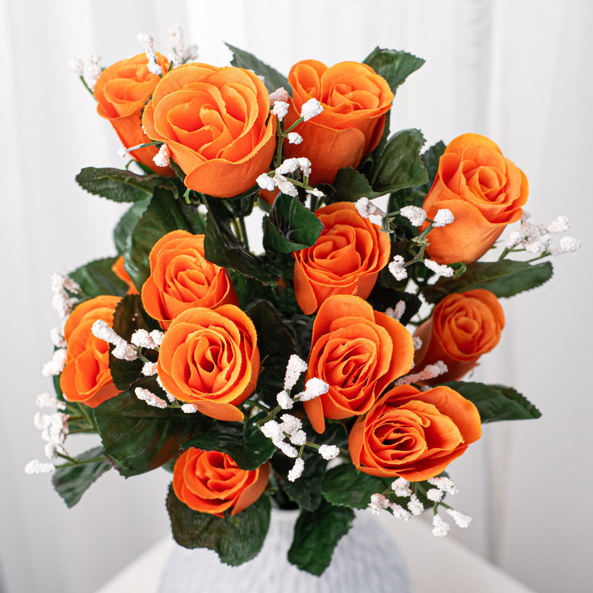 16" Colorfast Lillian Rose Bud Bush: Orange Item Number: 30308FAOR