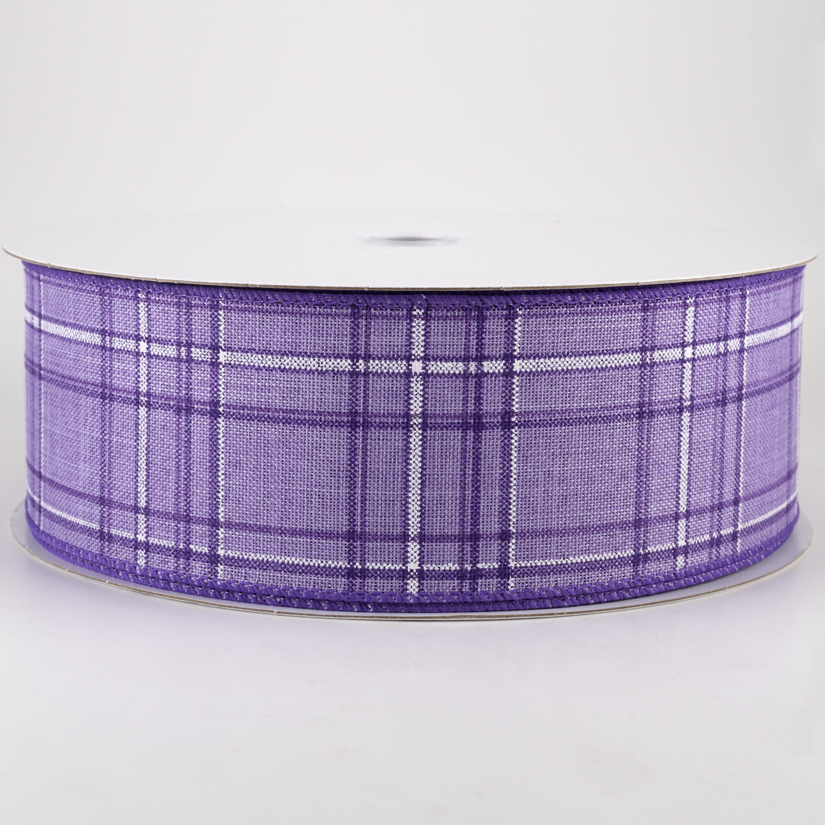 2.5" Cornelia Plaid Ribbon: Purple, Lavender & White (50 Yards) Item Number: 841-40-237