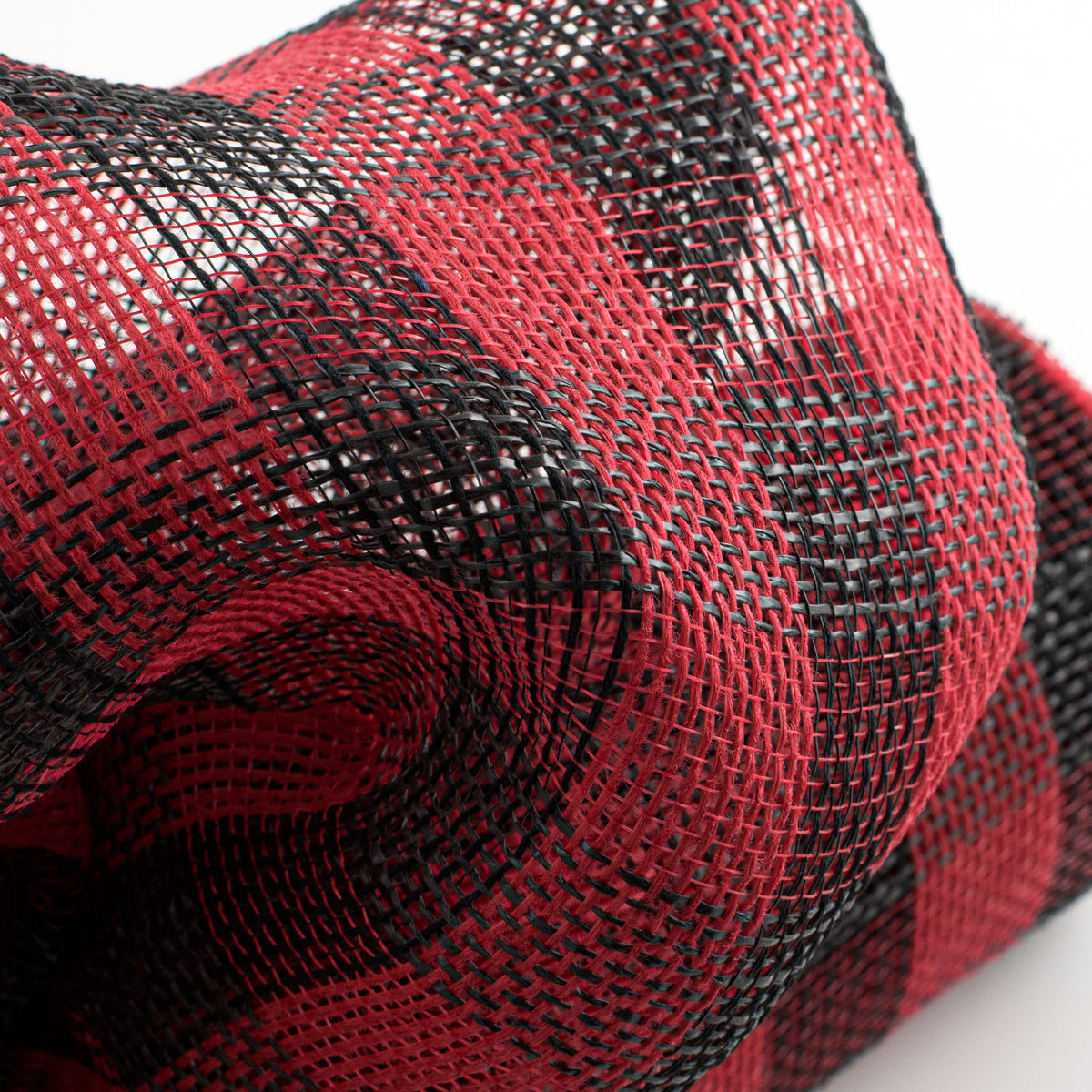 21" Cotton Check Deco Mesh: Buffalo Plaid Lifestyle Photo