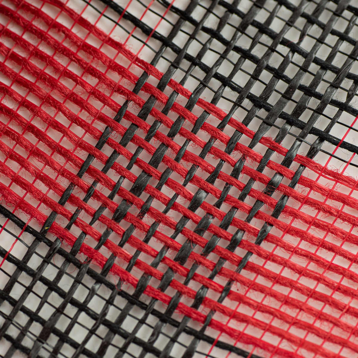 21" Cotton Check Deco Mesh: Buffalo Plaid detail photo 3