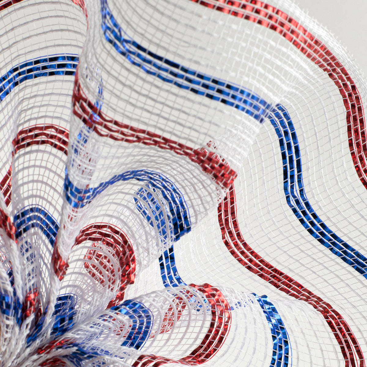 10" Cotton Poly Deco Mesh: Red/White/Blue (10 Yards) Lifestyle Photo