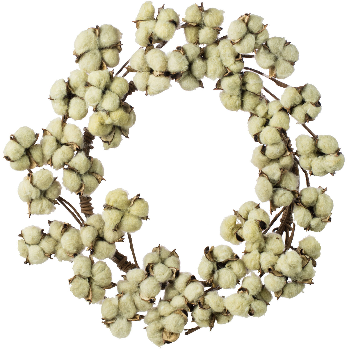 22" Cotton Wreath: Tea Stain Item Number: ISB69590