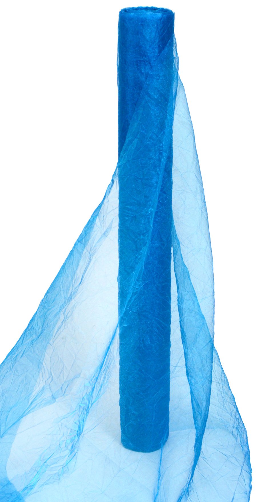 24" Crinkle Sheer Fabric Roll: Teal (10 Yards) Lifestyle Photo