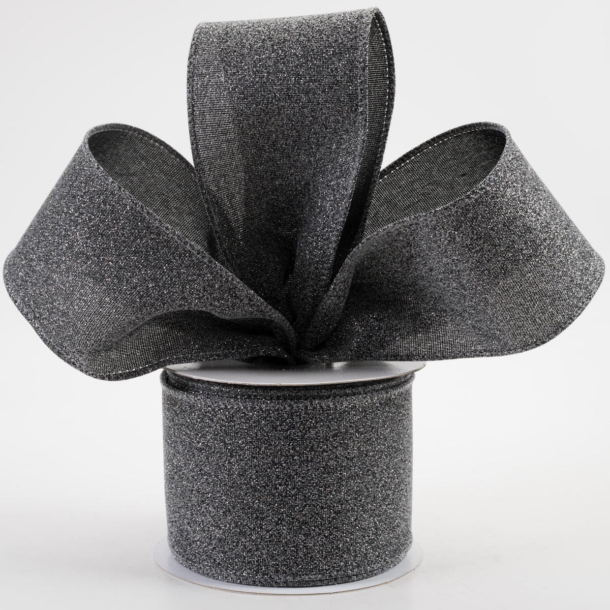 2.5" Crystal Shine Ribbon: Black (10 Yards) Lifestyle Photo