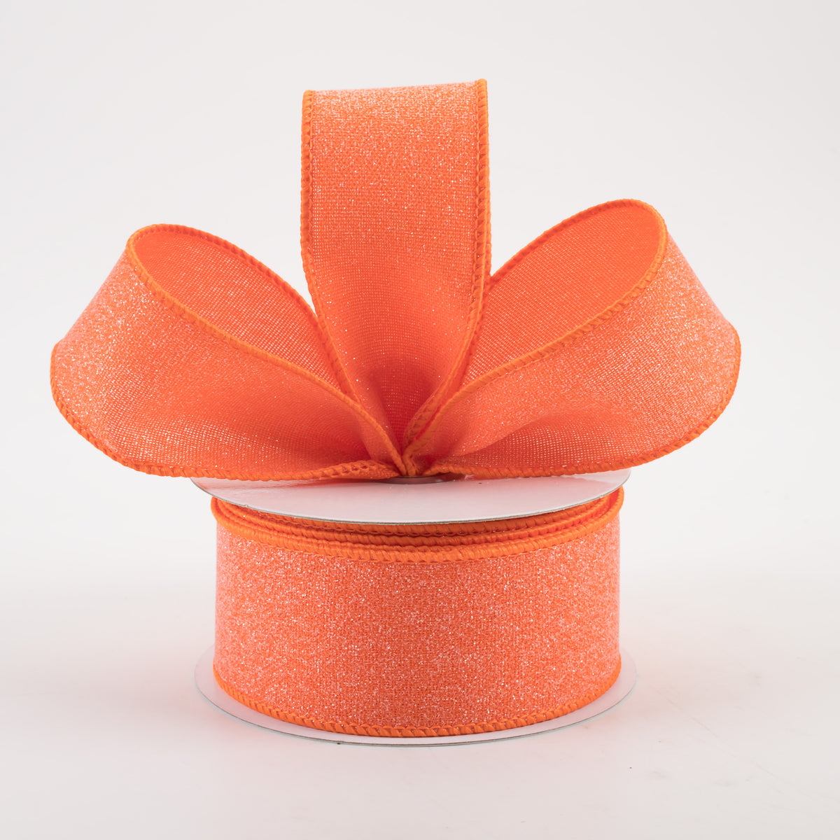 1.5" Crystal Shine Ribbon: Orange (10 Yards) Lifestyle Photo