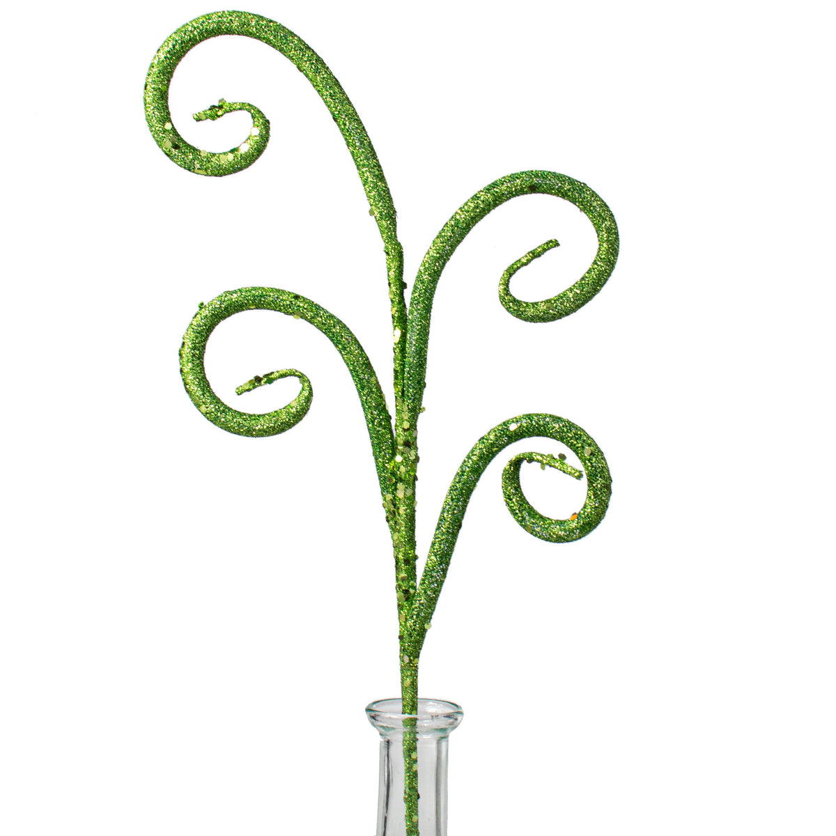 21" Curly Glitter Tubing Spray: Lime Green Item Number: XS604630