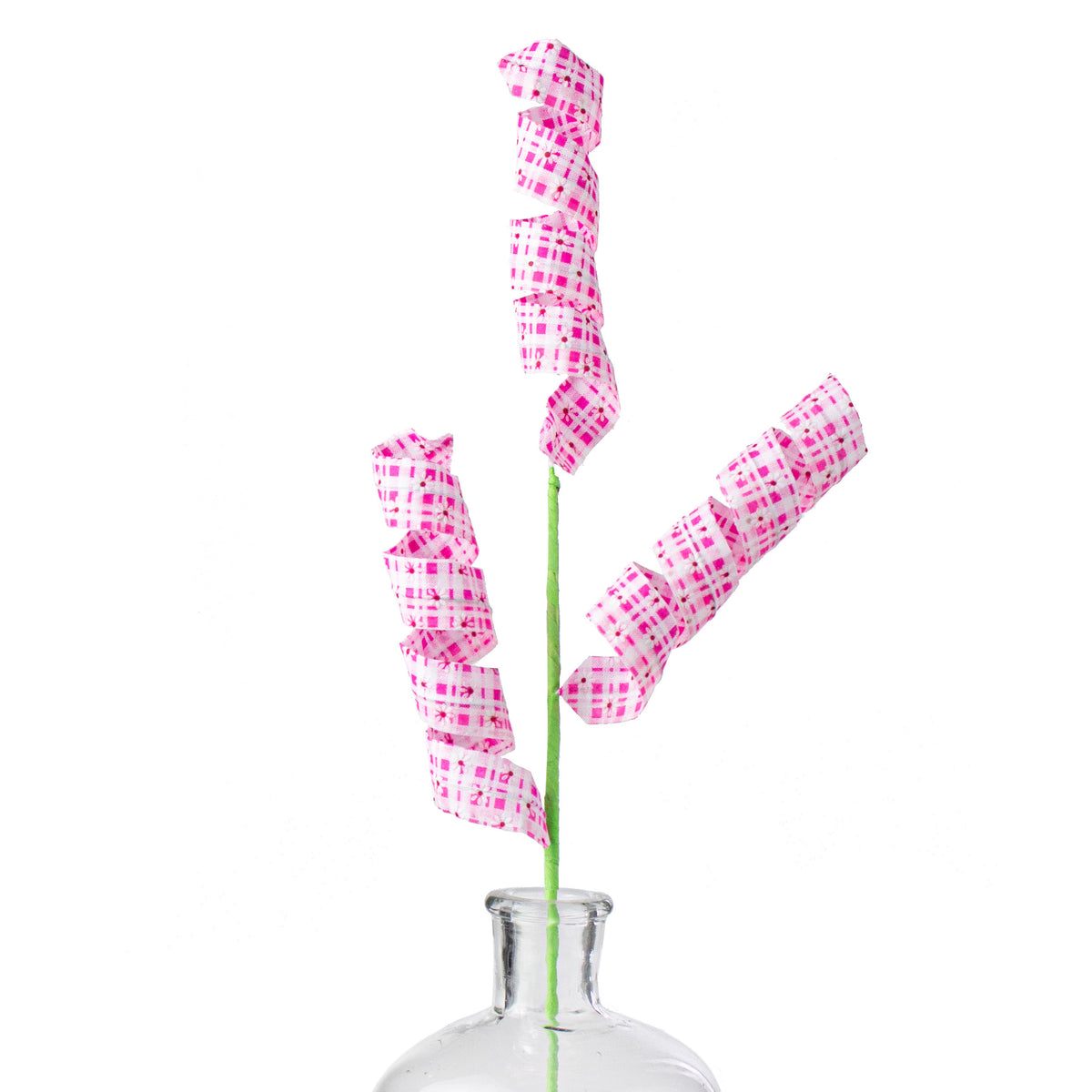 24" Daisy Fabric Curl Spray: Pink Plaid Item Number: 63222PK