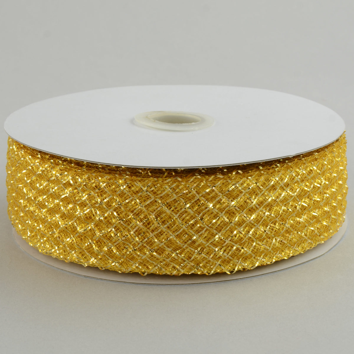 1.5" Deco Flex Mesh Ribbon: Metallic Gold (30 Yards) Item Number: RS400345