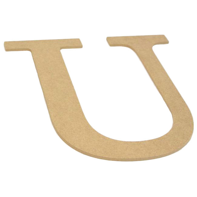 10" Decorative Wood Letter: U Lifestyle Photo