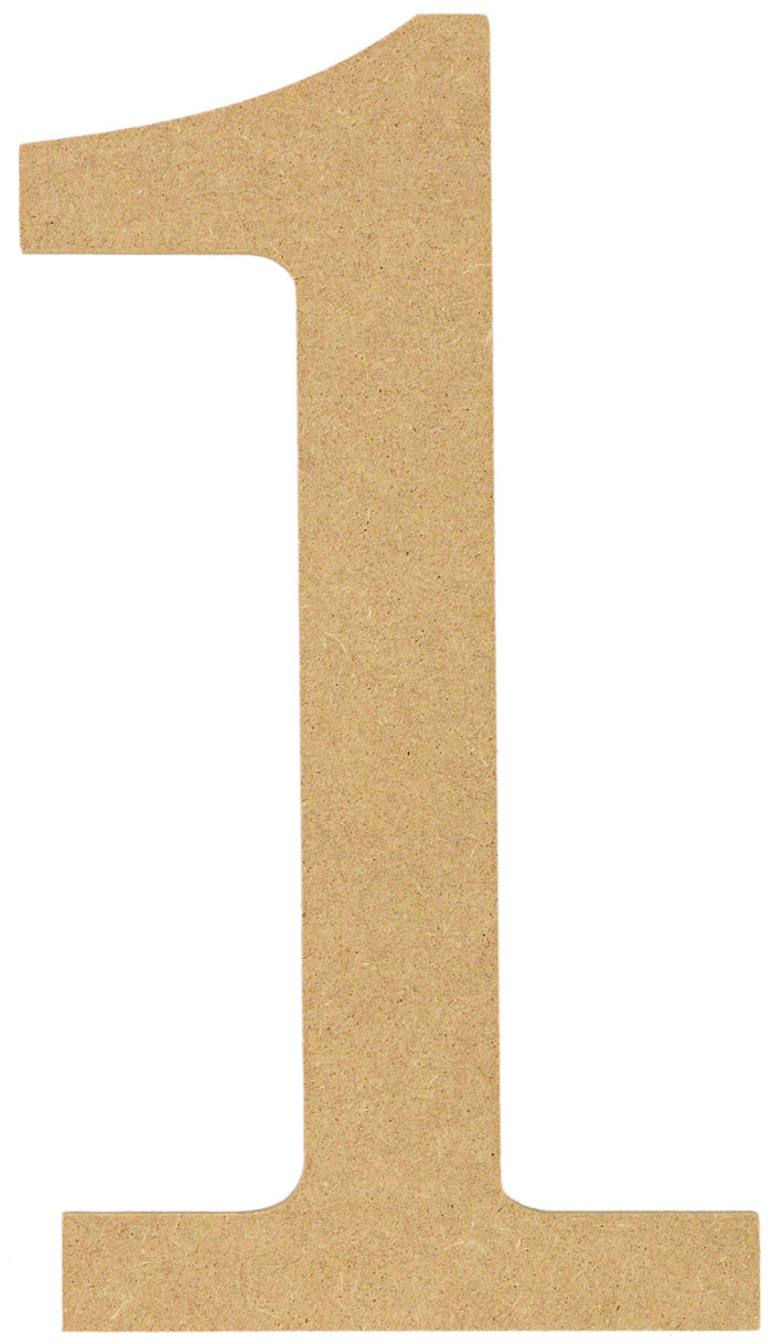 10" Decorative Wood Number: 1 detail photo 3