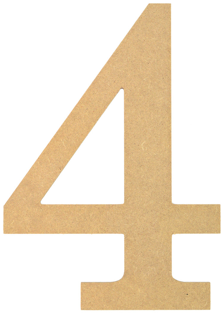 10" Decorative Wood Number: 4 detail photo 3